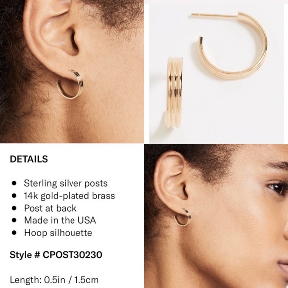 Perfect Size Yellow Gold Hoops - Picture 5 of 16